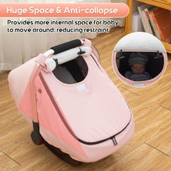 THE KENKYO winter car seat cover modes show versatile openings for easy access.