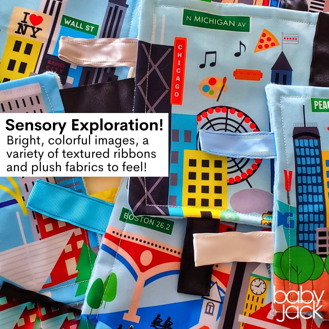 The Learning Lovey crinkle textures invite audible and tactile exploration.