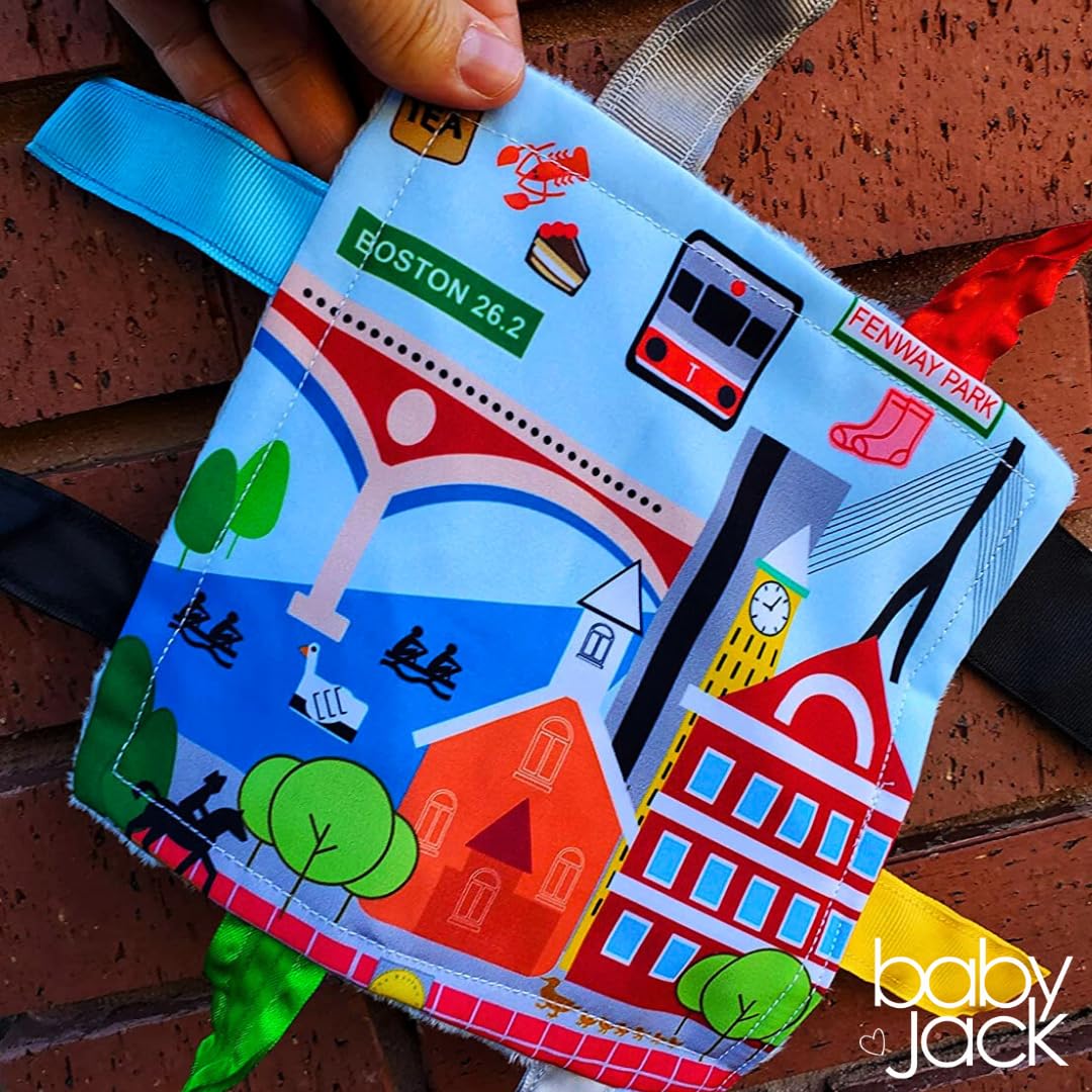 The Learning Lovey ribbon-safety design helps prevent tangling during play.