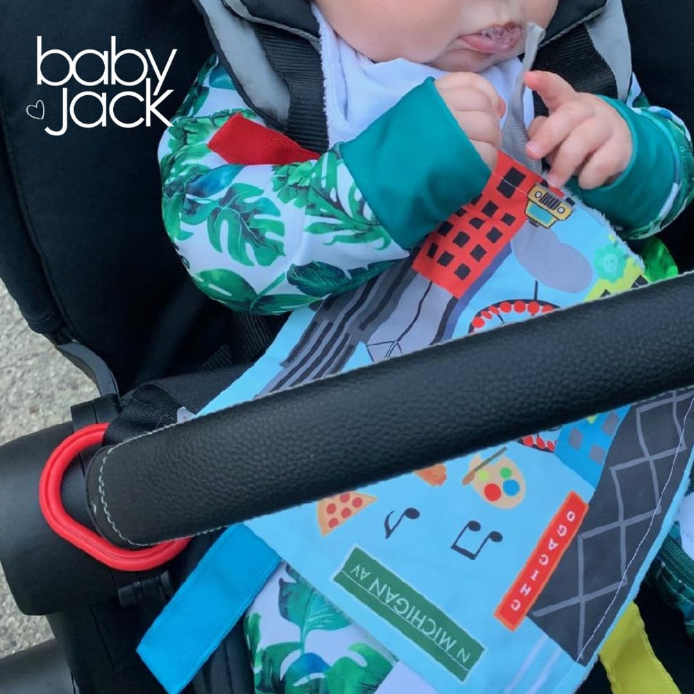 The Learning Lovey five-senses play encourages sensory exploration through touch, sight, and sound.