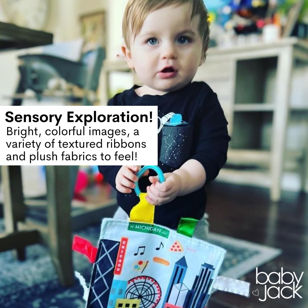 The Learning Lovey soft-double-stitched seams ensure durable, safe play for babies.