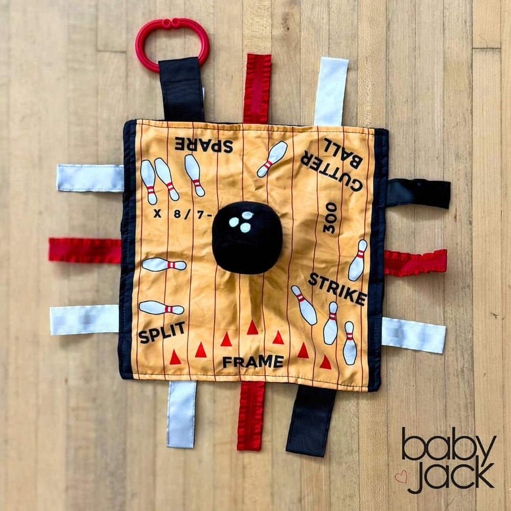 The Learning Lovey bowling pattern makes a charming baby gift