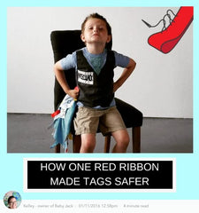 The Learning Lovey team-color sensory tag toy, a gift-ready baby toy for new families.