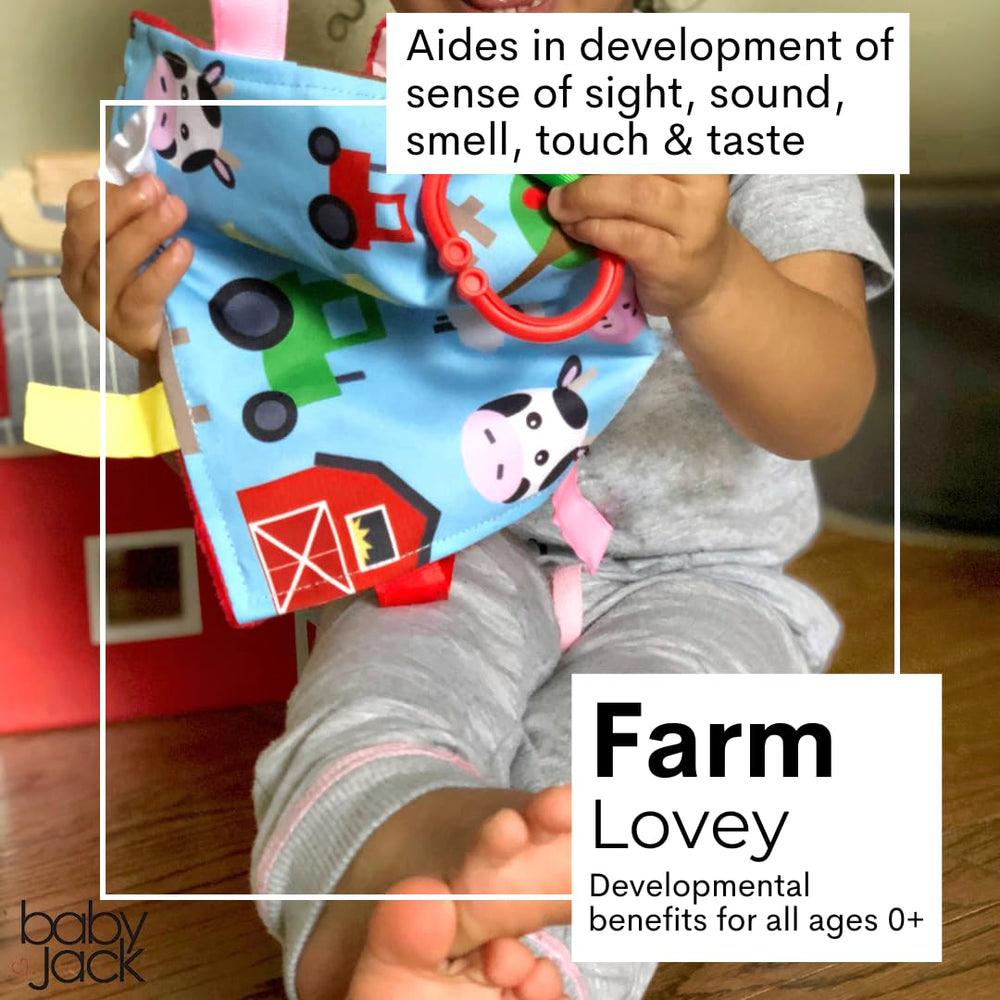 The Learning Lovey teething-safe-ribbon-tags close-up emphasizing chew-friendly materials for soothing moments