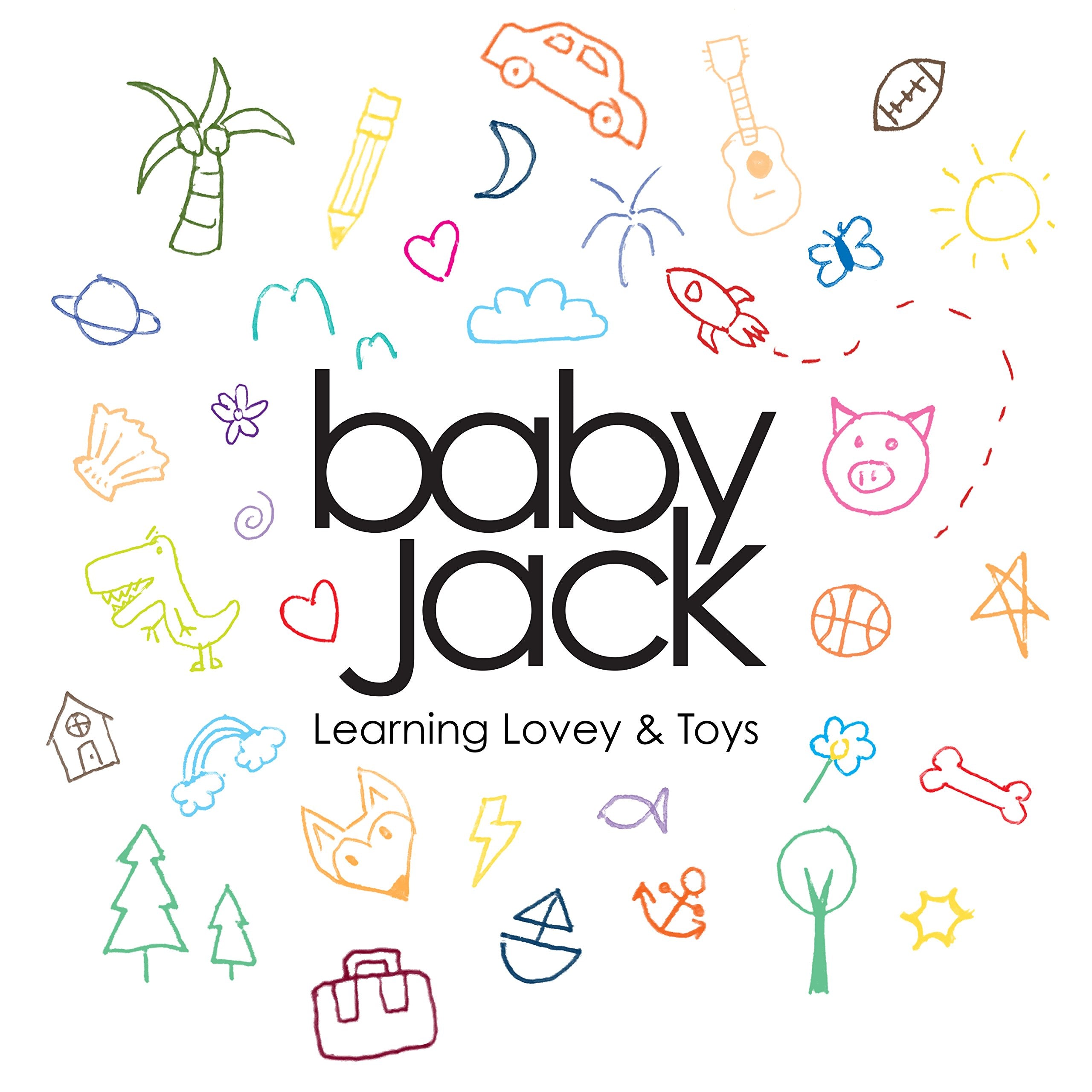 The Learning Lovey toy link clip closeup demonstrates easy stroller or car-seat access.