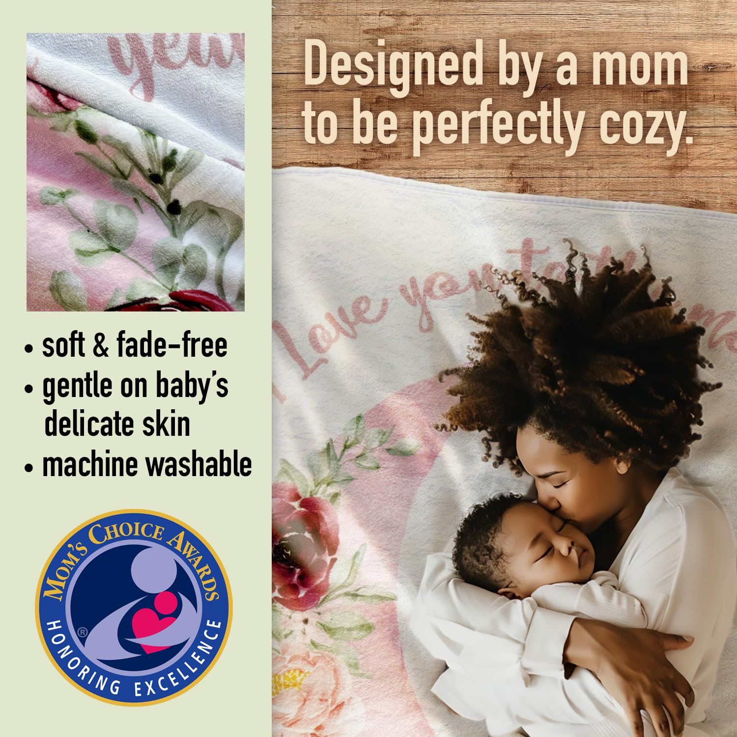 The Modern Child milestone blanket soft fleece closeup showing plush comfort for newborn photos.