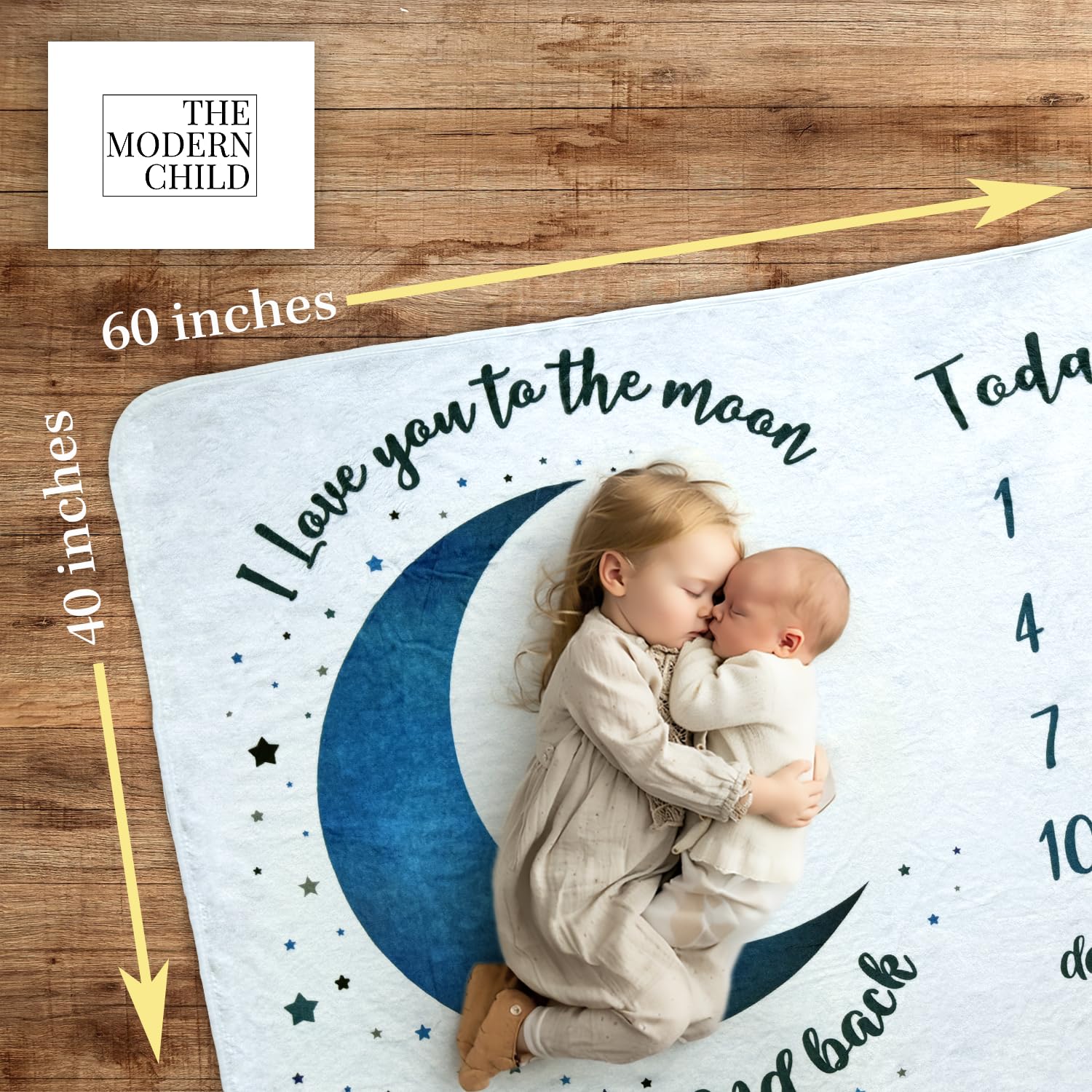 The Modern Child 60x40 inch size fits twins or siblings well.