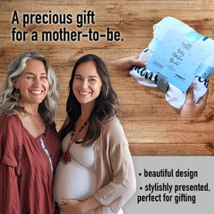 The Modern Child Blue Moon blanket fabric remains wrinkle-free for quick sessions.
