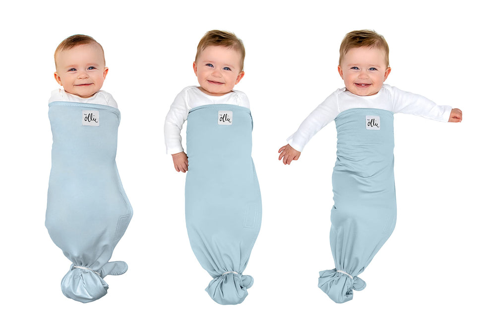 The Ollie Swaddle adjustable closure for secure, customizable fit.
