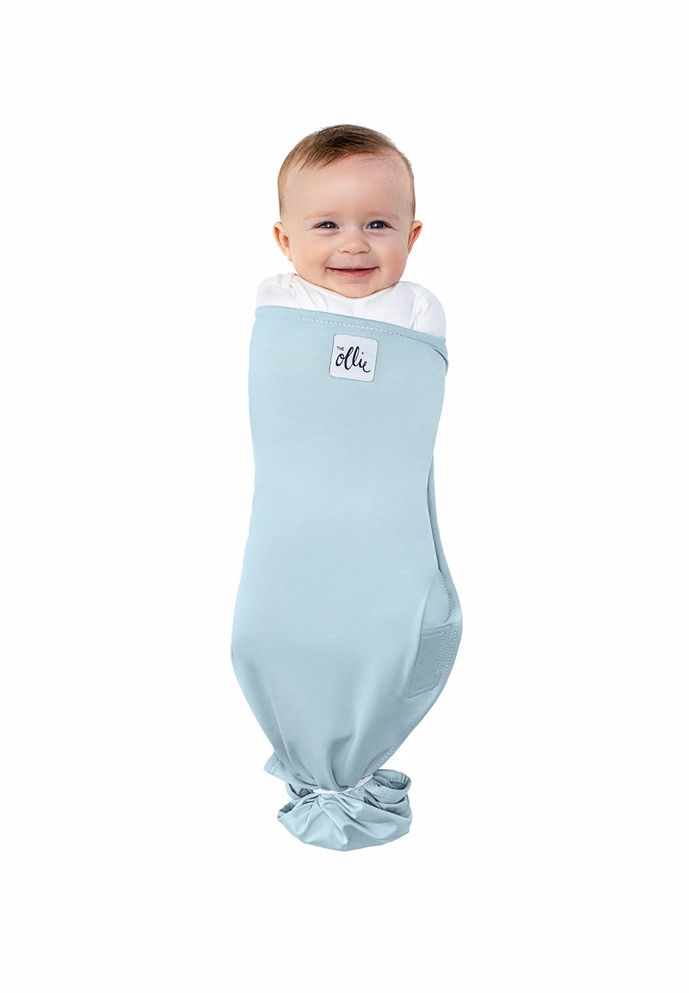 The Ollie Swaddle arms-out mode enables easy positioning.