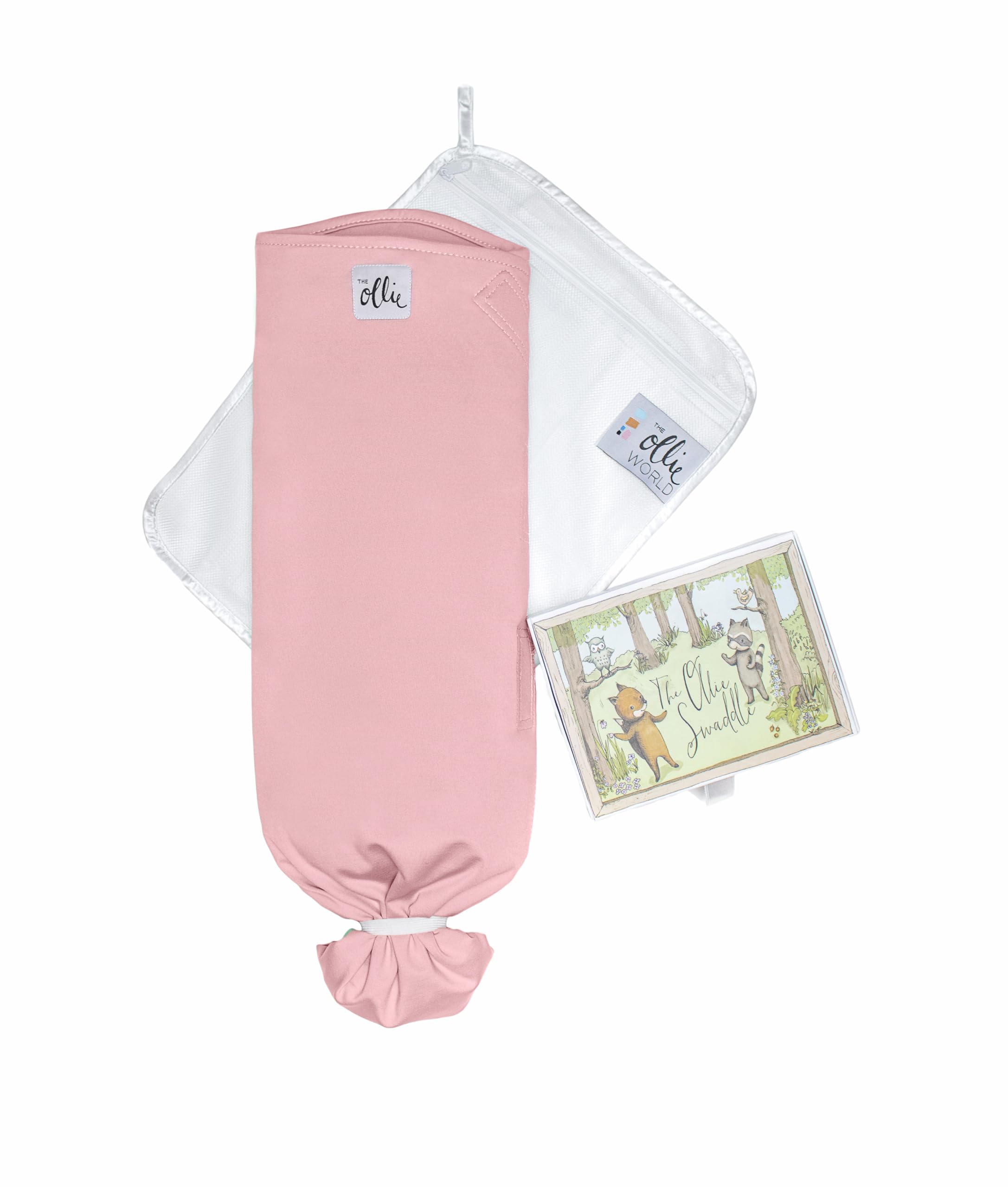 The Ollie Swaddle features breathable fabric that helps regulate baby temperature.