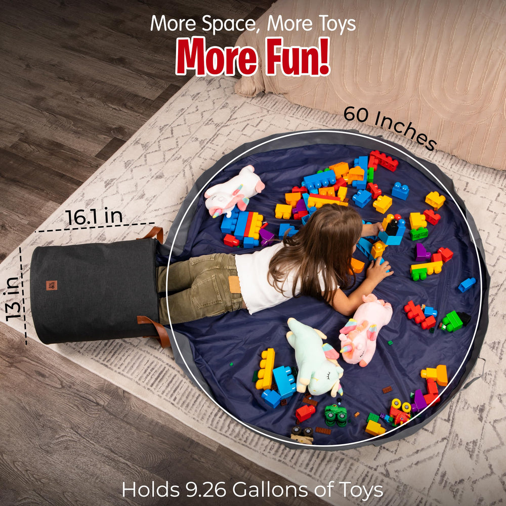 The Panda Collab 60-inch playmat extended for spacious floor activities