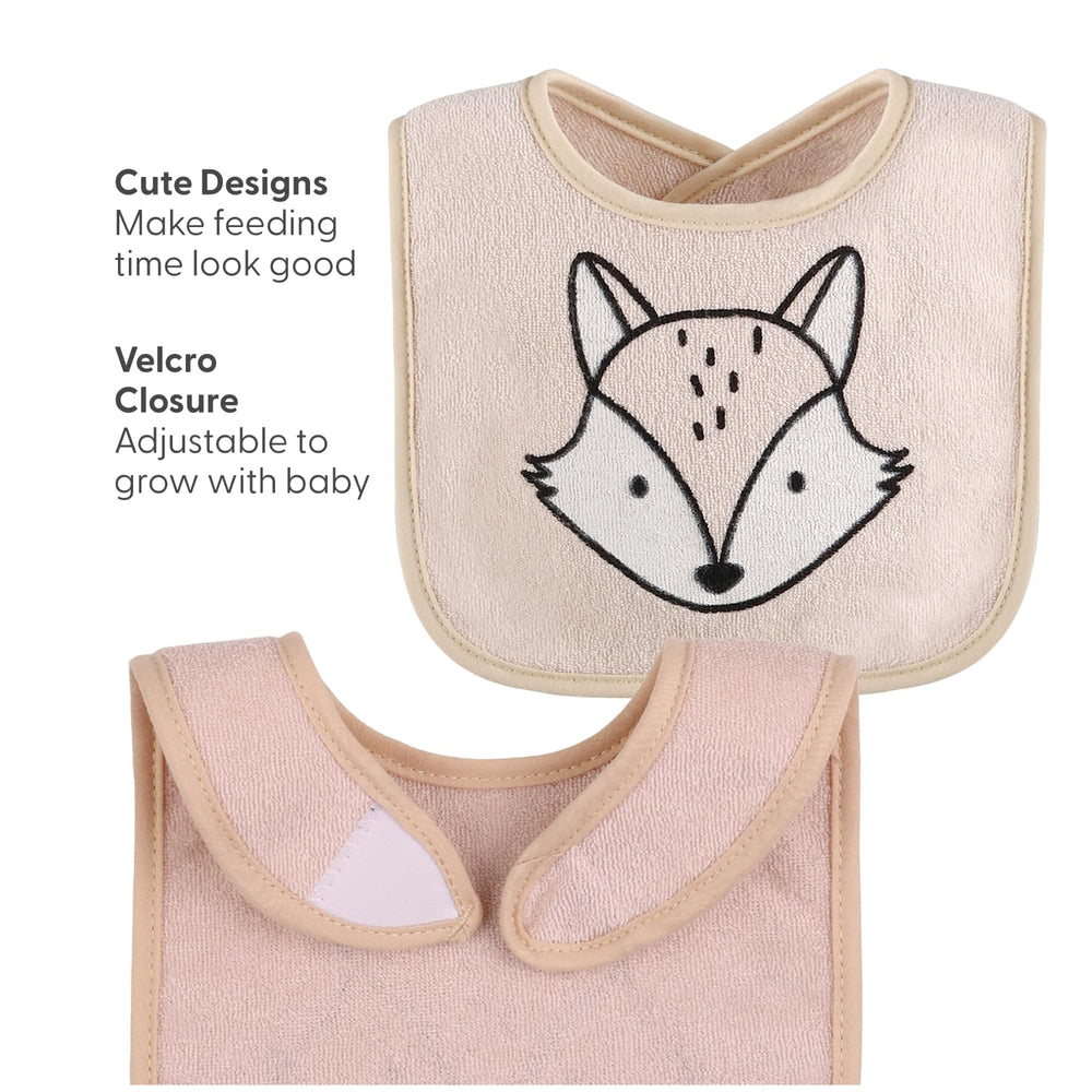 The Peanutshell bibs absorb drool and food mess, helping keep outfits clean
