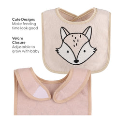 The Peanutshell bibs absorb drool and food mess, helping keep outfits clean