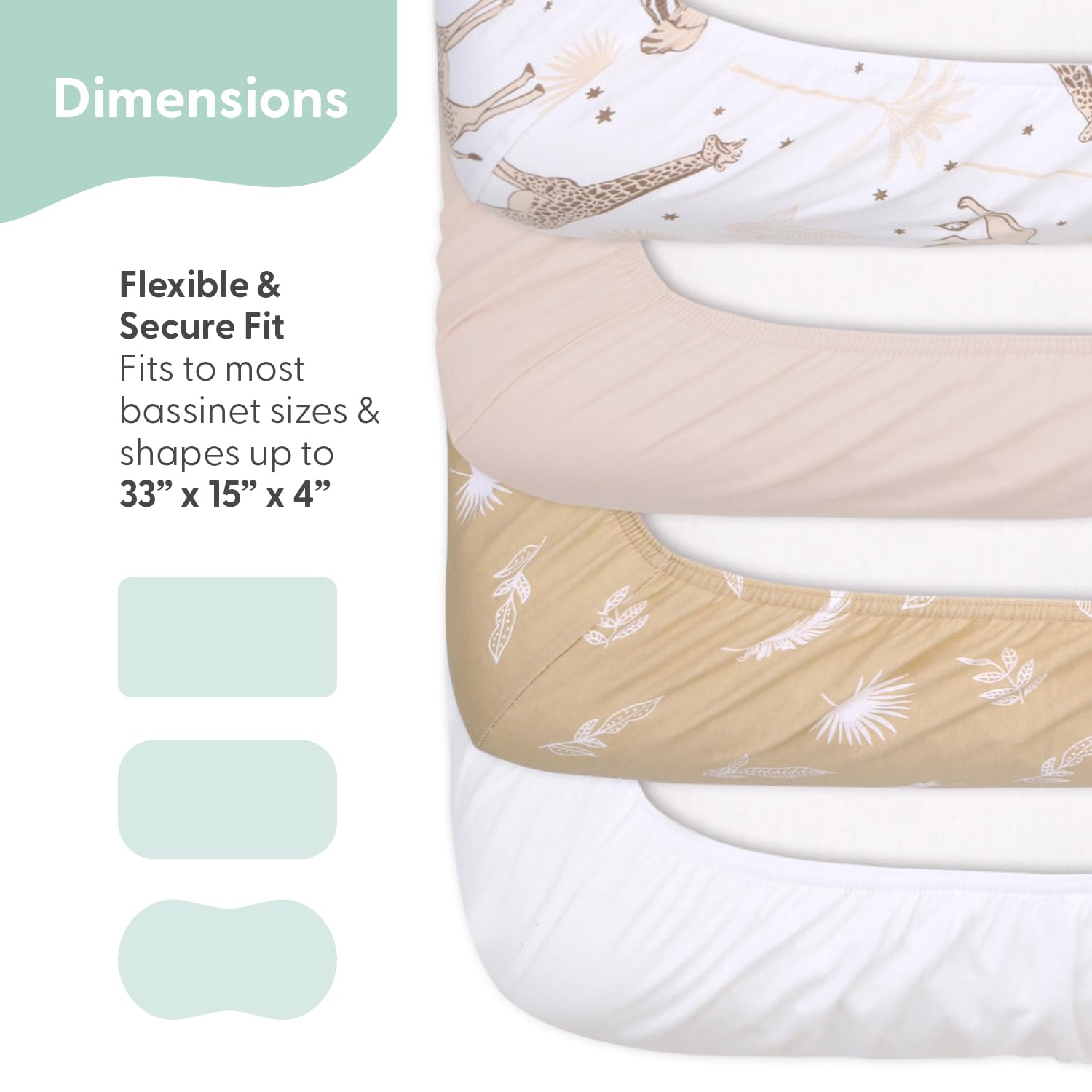 The Peanutshell baby organic bassinet sheets ultra-soft jersey cotton for gentle sleep.