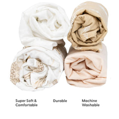 The Peanutshell bassinet sheets easy-care design for quick laundry and reuse.