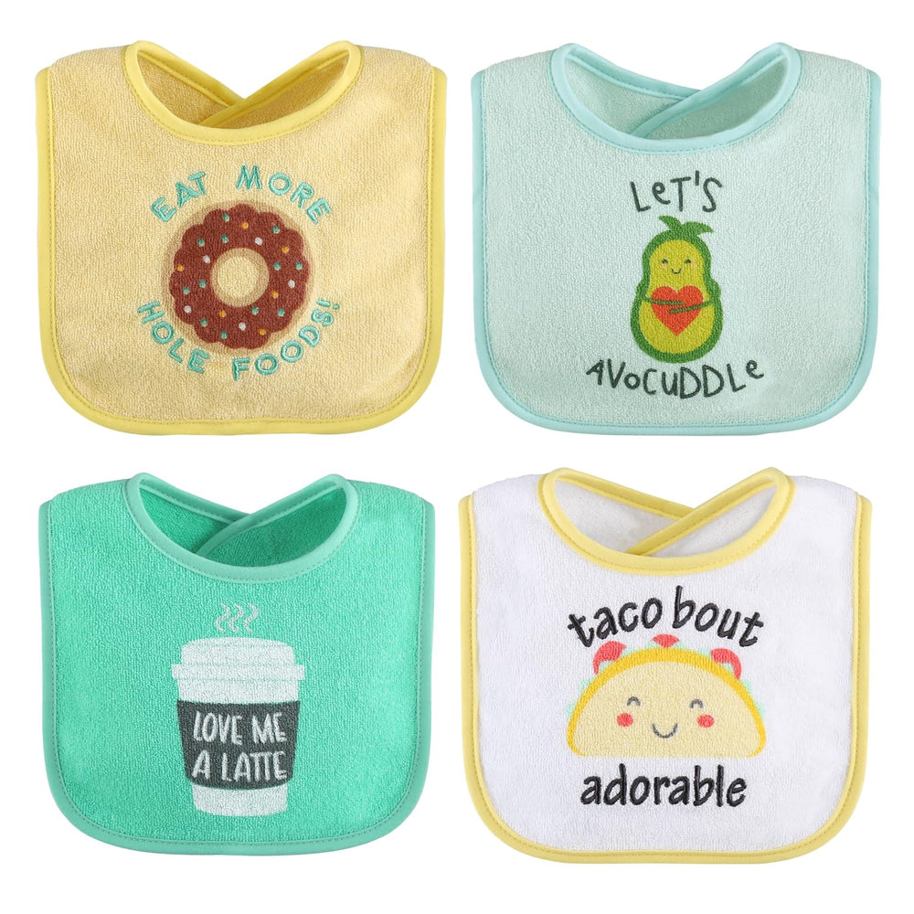 The Peanutshell bibs set 8 gift ready packaging makes a thoughtful baby shower option.
