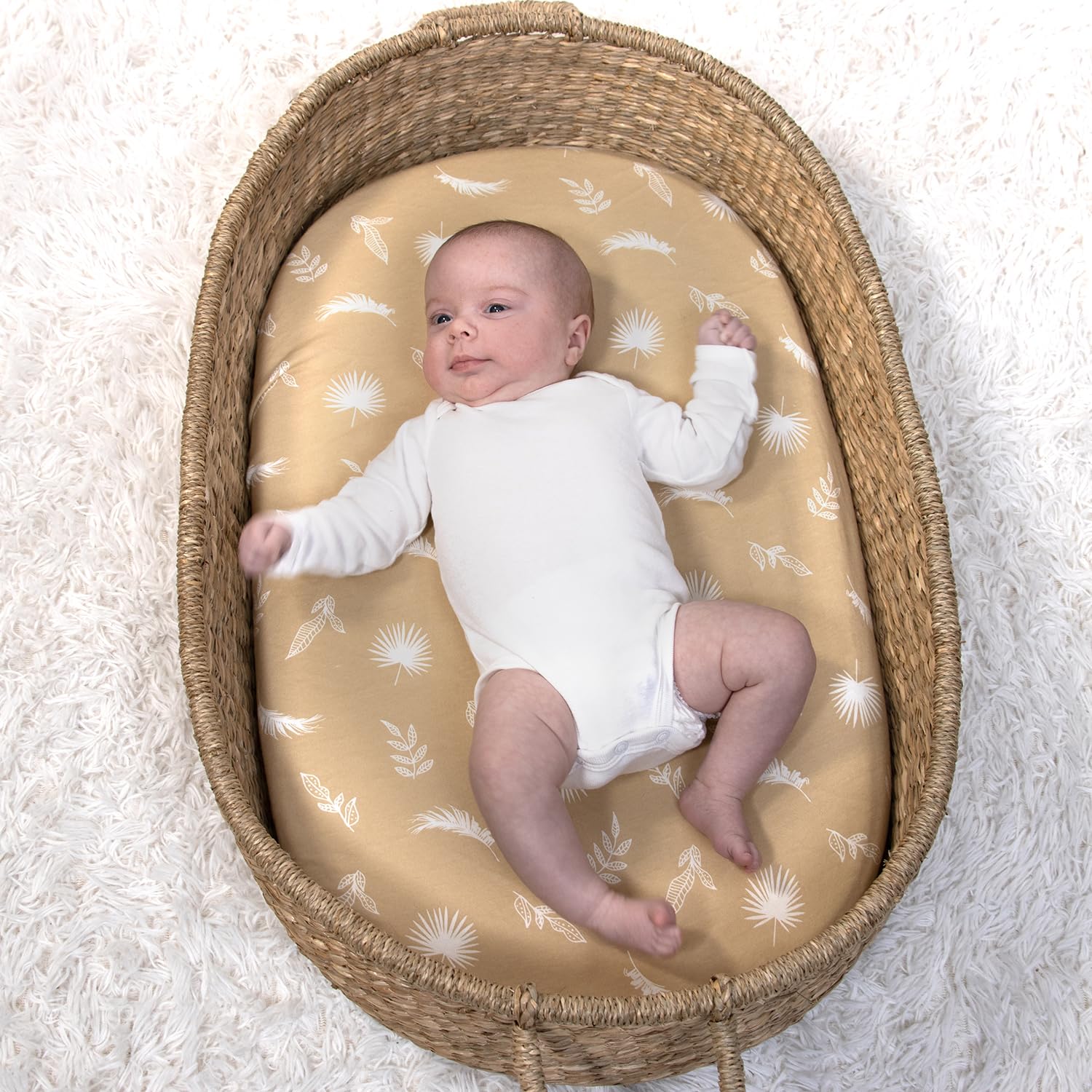 The Peanutshell breathable jersey cotton sheets help regulate baby temperature.