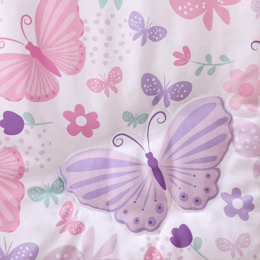The Peanutshell Butterfly Song color palette evokes pinks and purples for calm rooms.
