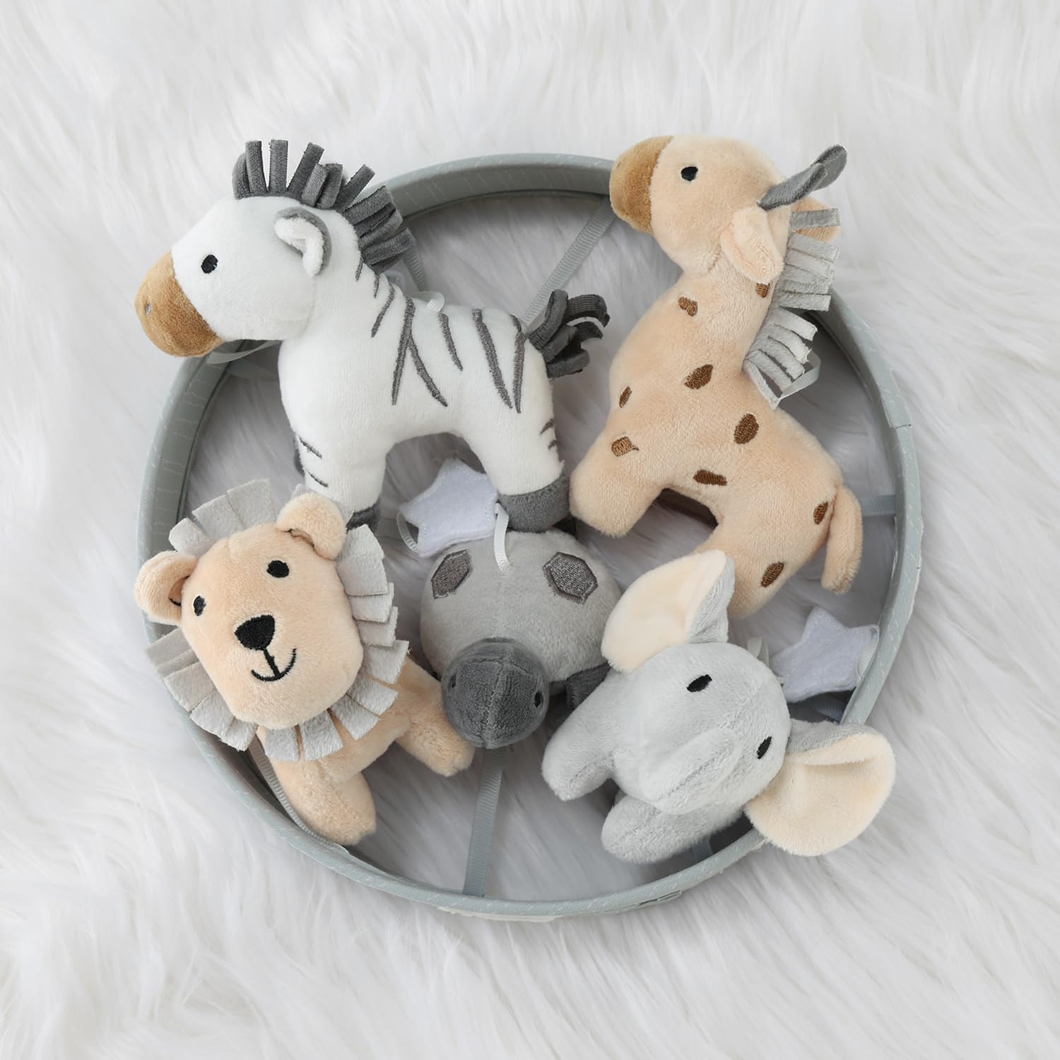 The Peanutshell crib mobile has a detachable arm for easy relocation.