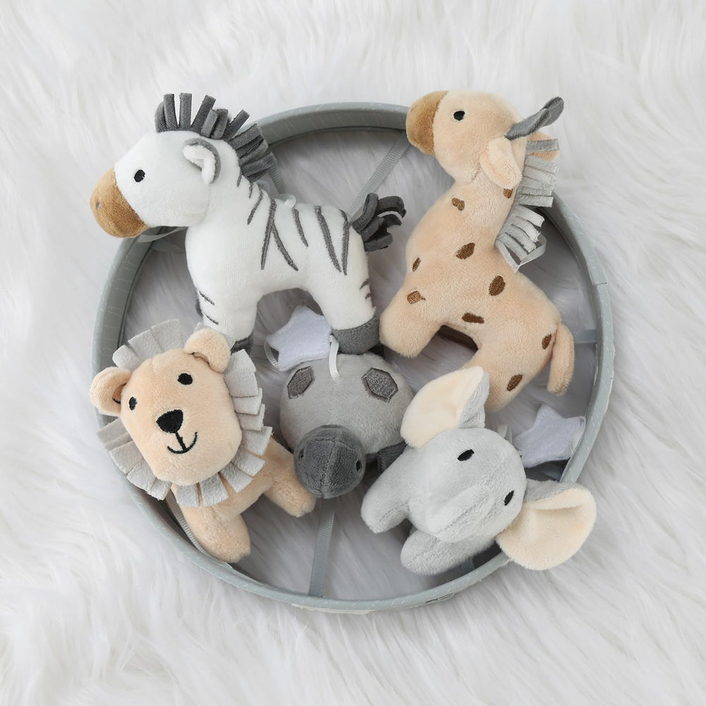 The Peanutshell crib mobile has a detachable arm for easy relocation.