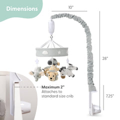 The Peanutshell crib mobile's rotation feature adds gentle motion for engagement.