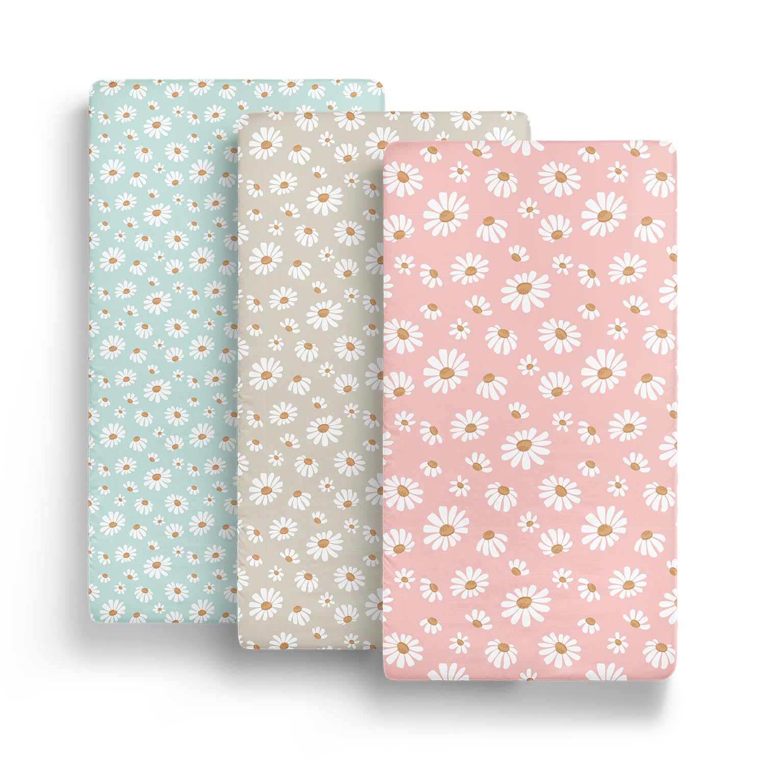 The Peanutshell Daisy Dreams colorway brings peachy pink, taupe, and pale aqua to the space.