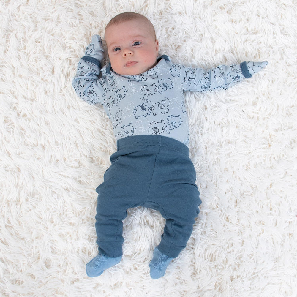 The Peanutshell Elephant Blue blankets offering soft warmth for soothing snuggles