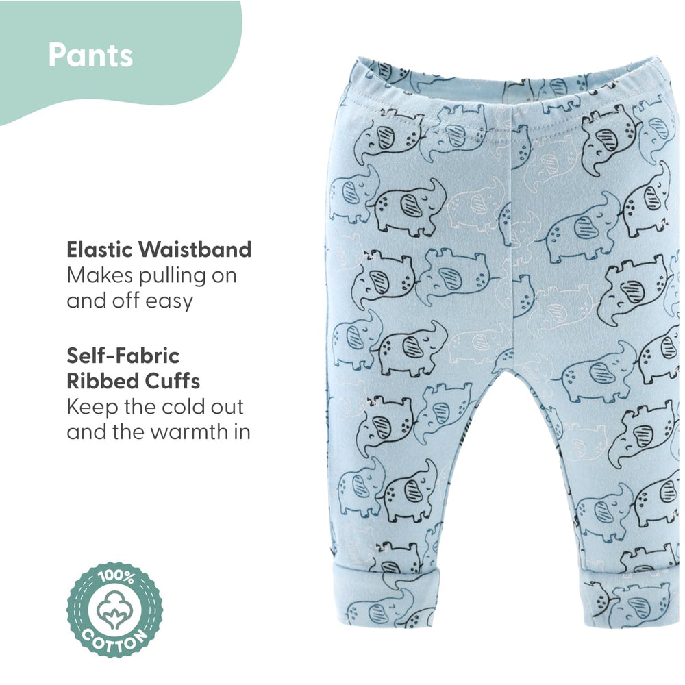 The Peanutshell Elephant Blue wearable blanket with zipper for easy changes