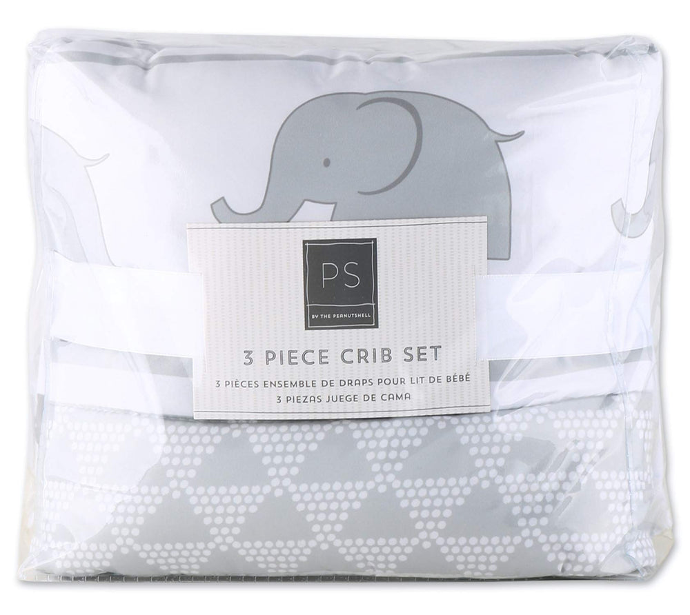 The Peanutshell Elephant Walk machine washable set for easy cleaning and color retention.