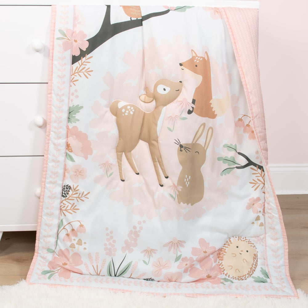 The Peanutshell Fairytale Forest pink-tones colorway emphasizes a gentle nursery palette.