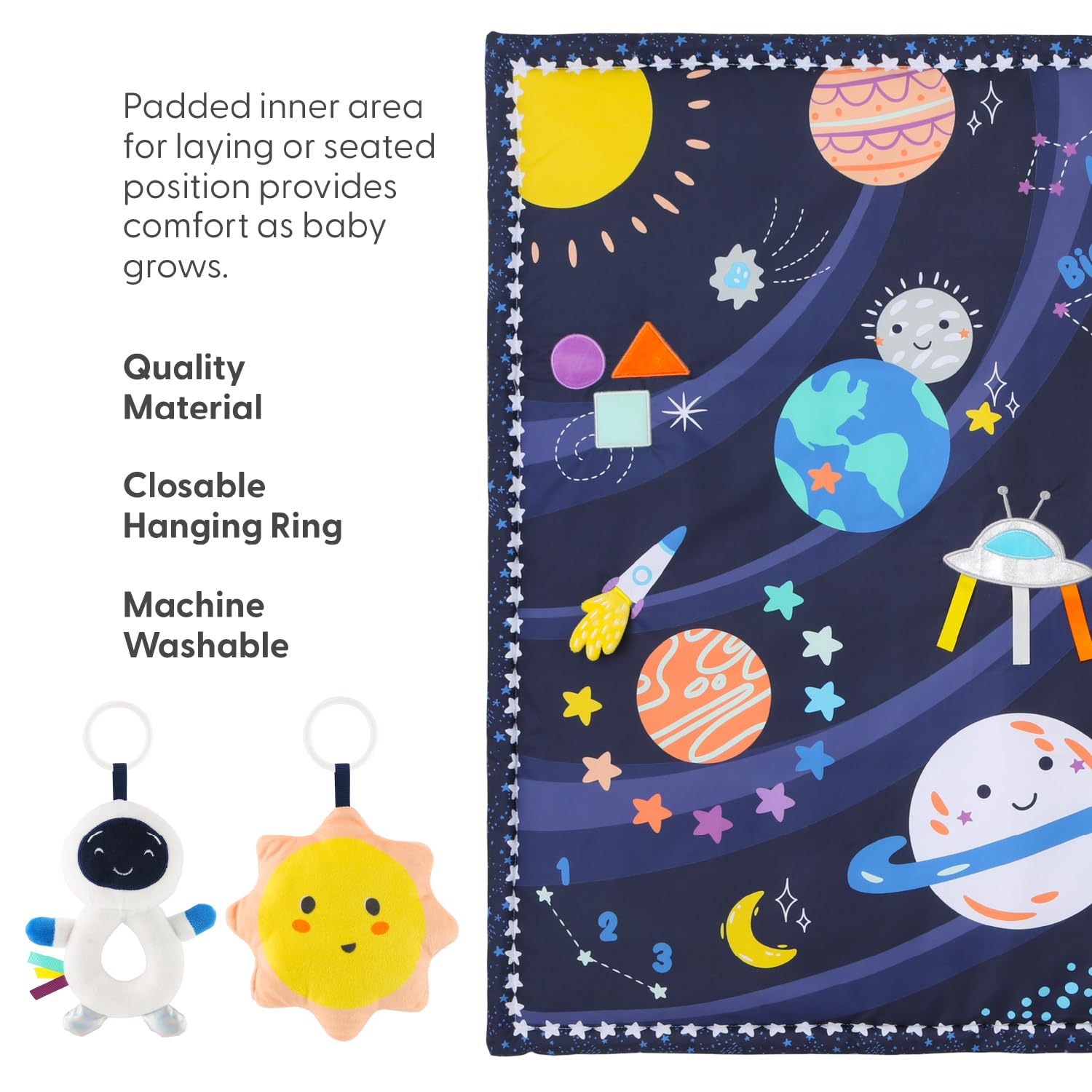 The Peanutshell foldable baby activity gym designed for easy travel and storage
