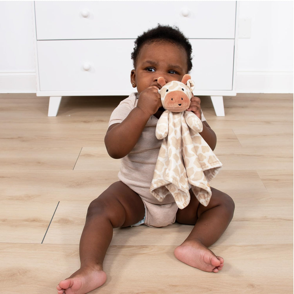 The Peanutshell giraffe lovey soft plush provides comforting companionship.