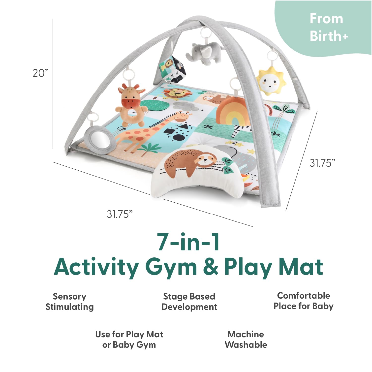 The Peanutshell hanging toys interactive shot demonstrates reach and grasp opportunities