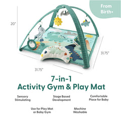 The Peanutshell interactive hanging toys promote reaching and grasping during play.