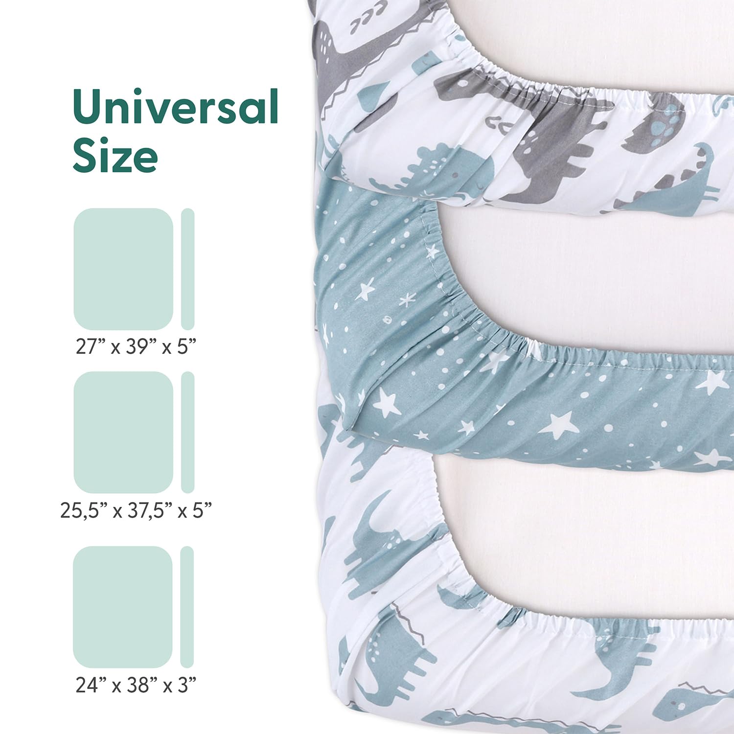 The Peanutshell pack-play sheet blue-gray – versatile across playards and pack n plays.