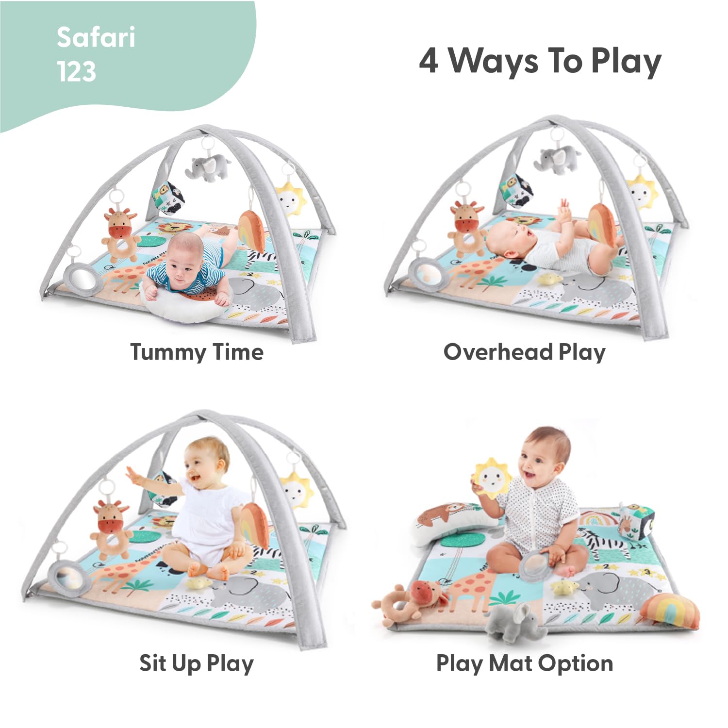 The Peanutshell soft padded mat closeup highlights a comfy surface for tummy time and play