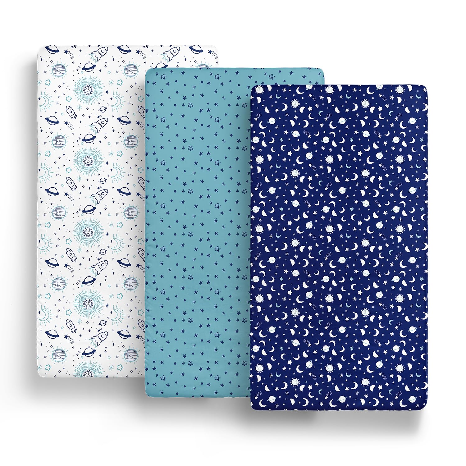 The Peanutshell space playard sheet durable, machine-washable construction stays soft.