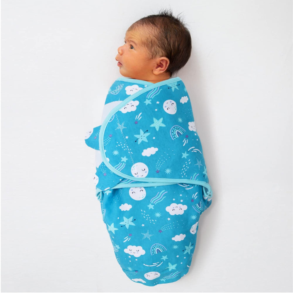 The Peanutshell swaddle with adjustable wings image shows secure fit and quick wrapping