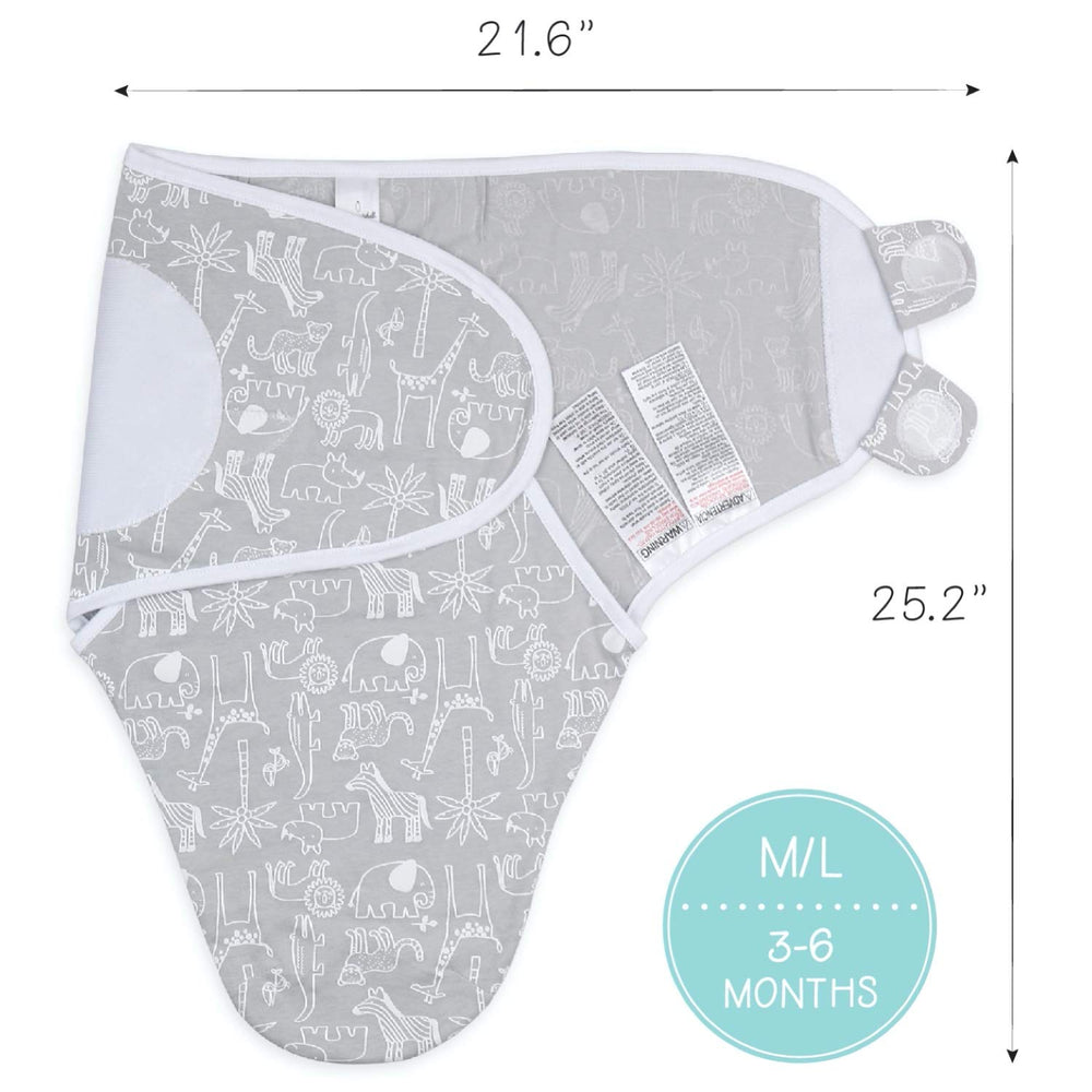 The Peanutshell swaddle blanket packaging-label image emphasizes unisex design