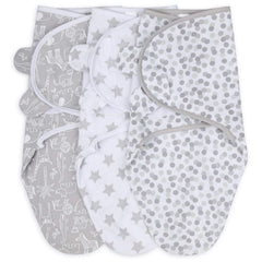 The Peanutshell swaddle blanket safari-animals design promoting cozy baby swaddling