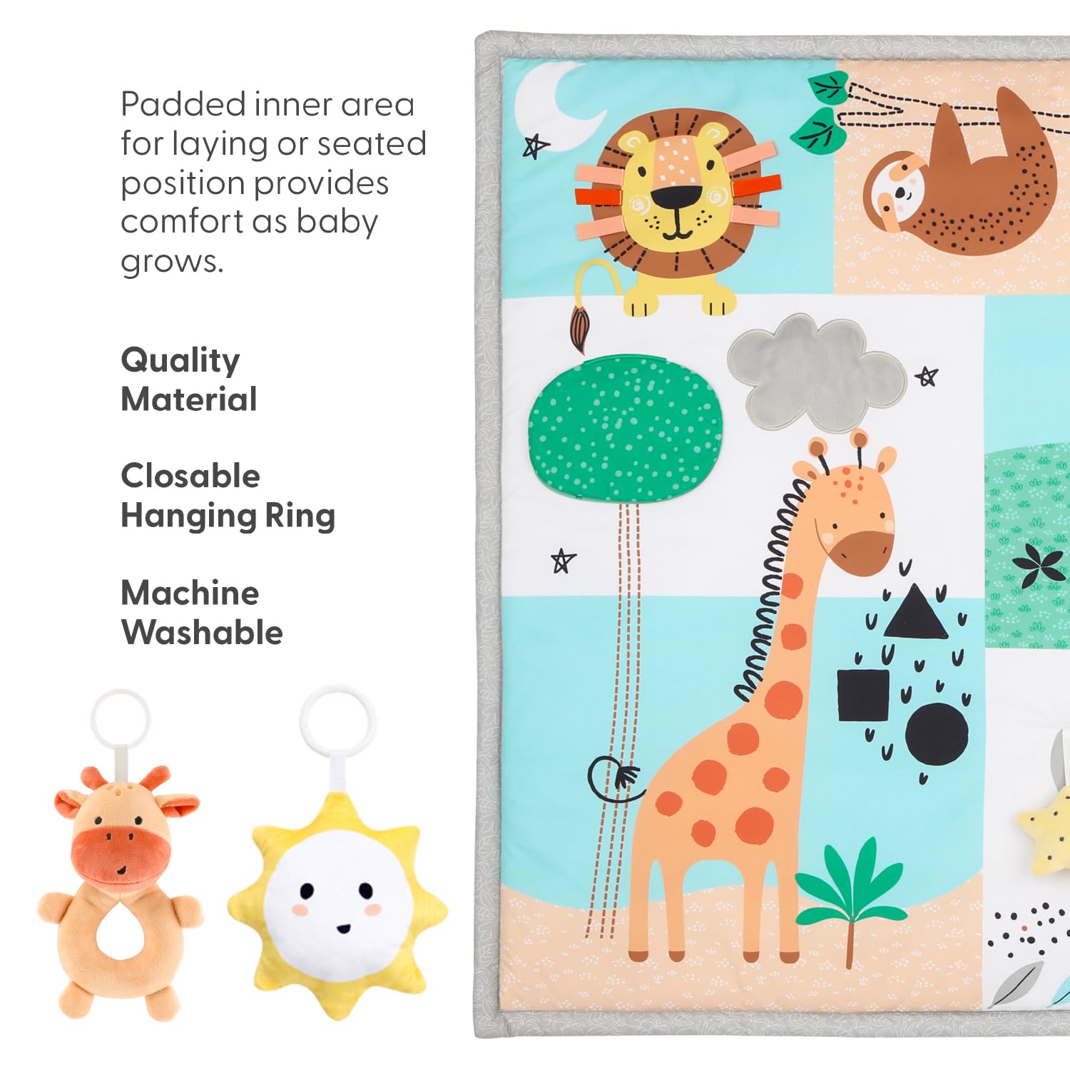 The Peanutshell tummy-time use demonstrates growth-friendly design for newborns
