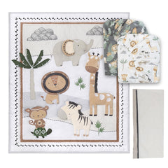 The Peanutshell two fitted crib sheets secure a snug fit on standard cribs.