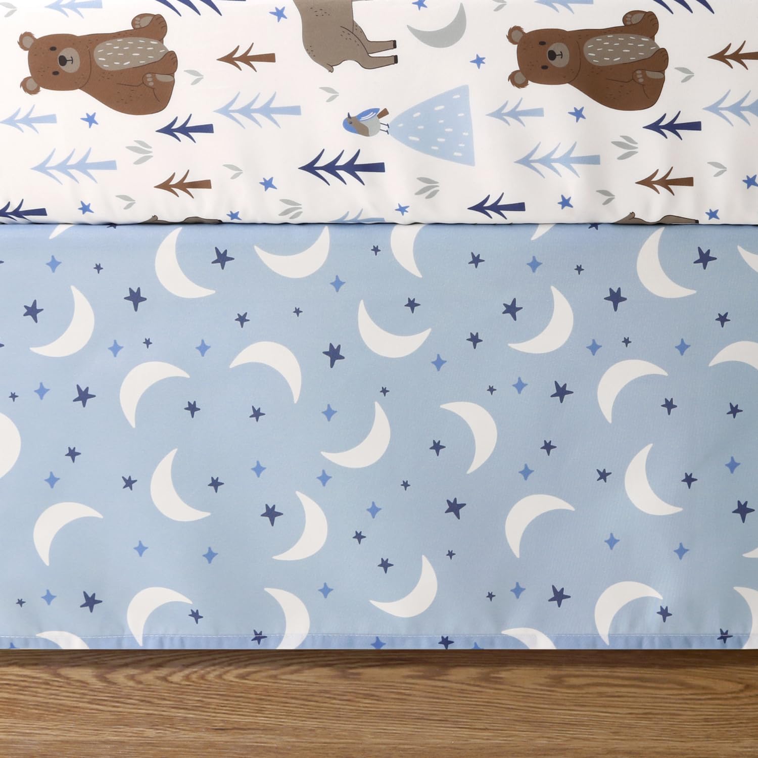 The Peanutshell Under The Stars nursery layout showcases calm woodland theme