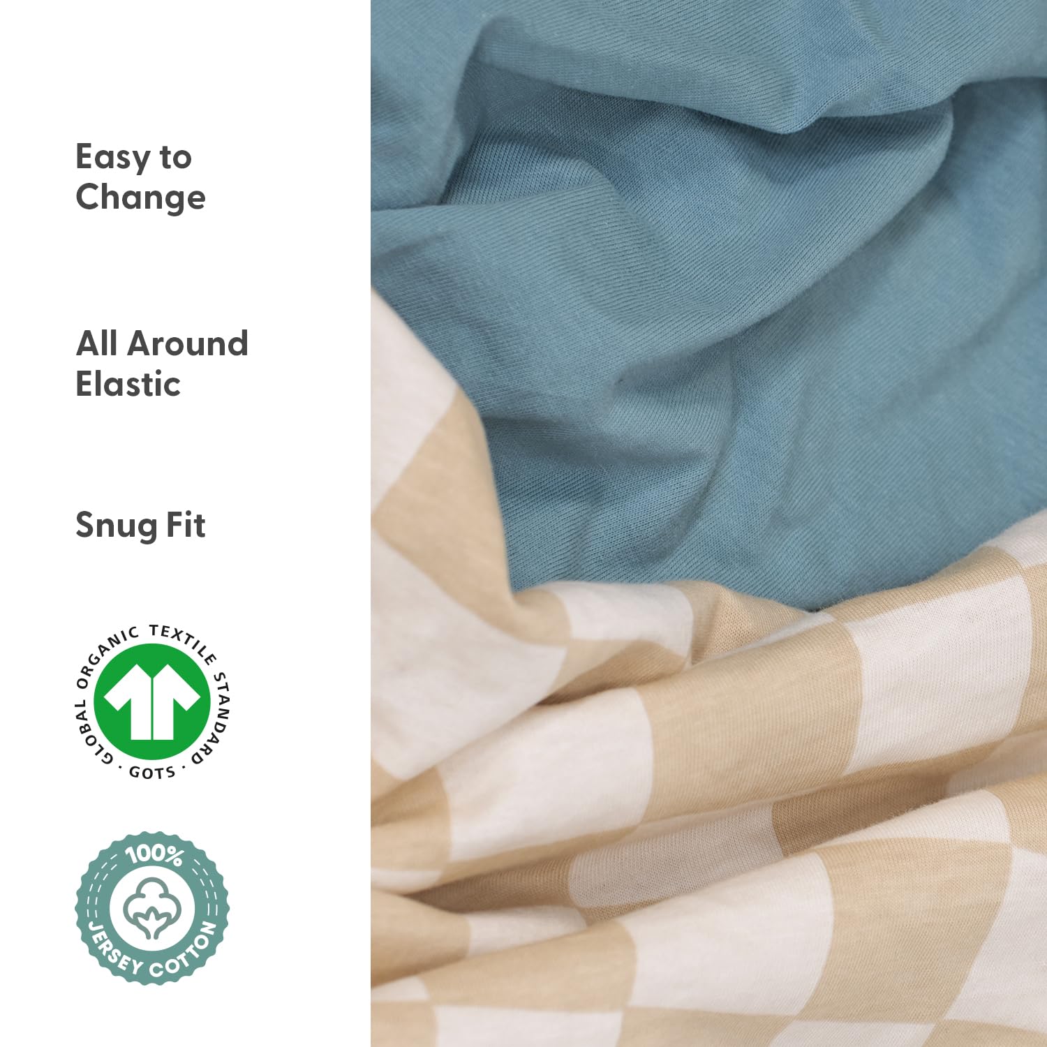 The Peanutshell universal-fit bassinet sheets securely fit bassinets up to 33x15 inches.