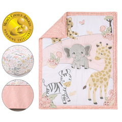The Peanutshell Wildest Dreams fitted sheet provides a secure, snug fit for standard cribs and peaceful naps.