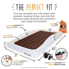 The Shrunks crib-sheet tuck feature demonstrates snug standard crib sheet fit.