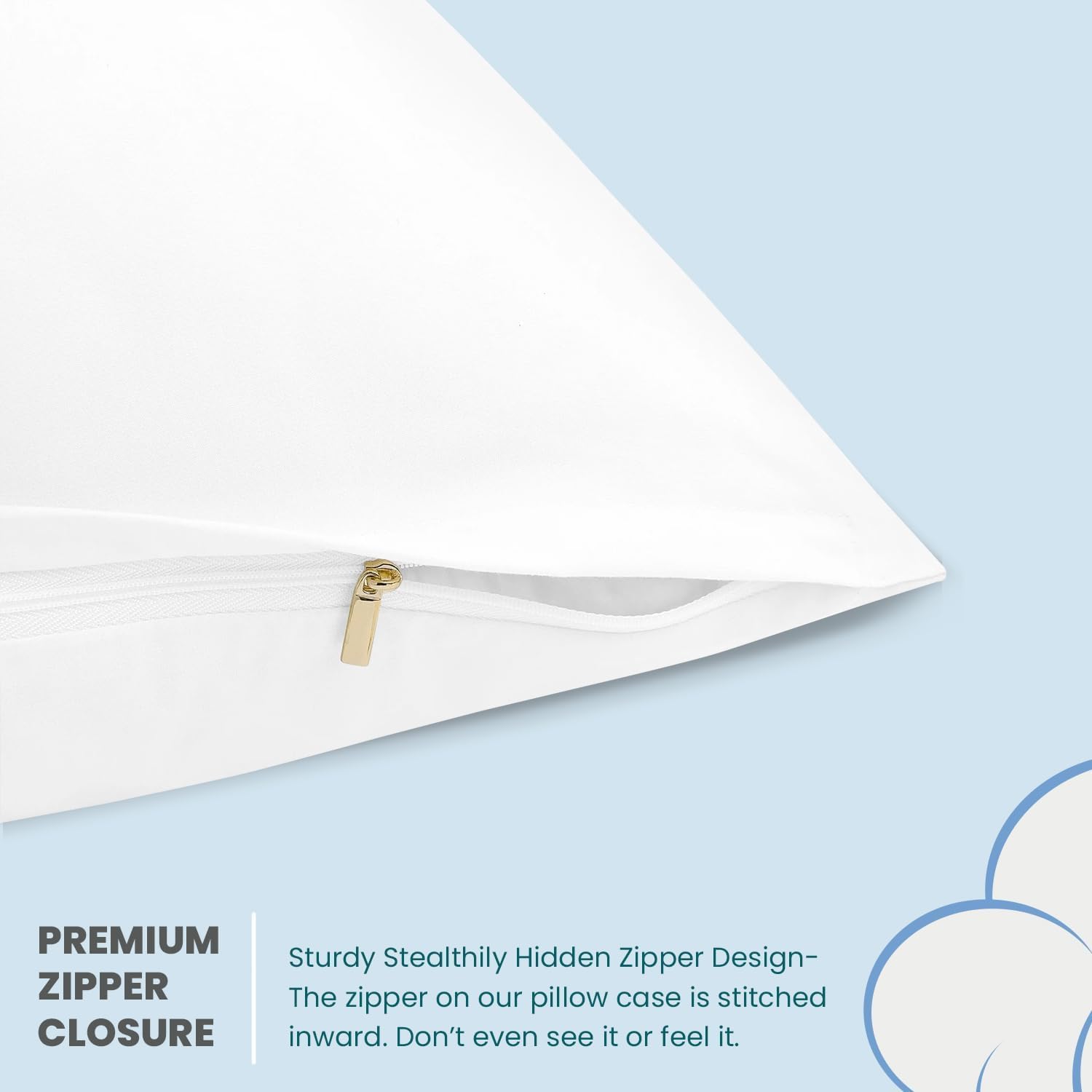 The Sky Bedding soft breathable cotton weave highlight comfortable, temperature-regulating sleep.