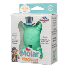 The Teething Egg Molar Magician mint close-up shows soft chew