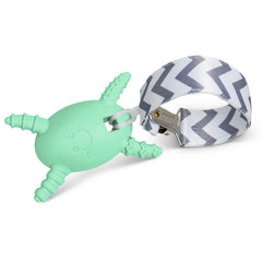 The Teething Egg Molar Magician freezable action cools molars